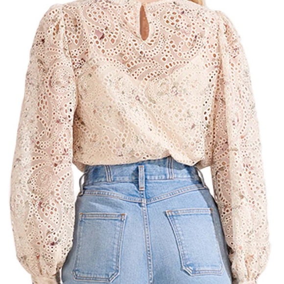 Azar Eyelet Floral Top - Picture 3 of 4